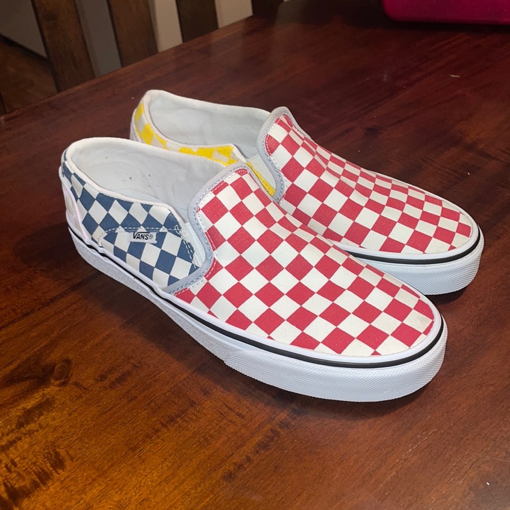 Vans Classic Multicolored Checkerboard Slip On